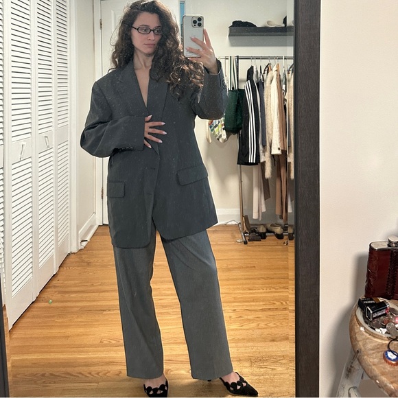 Oversized gray blazer - Picture 2 of 4